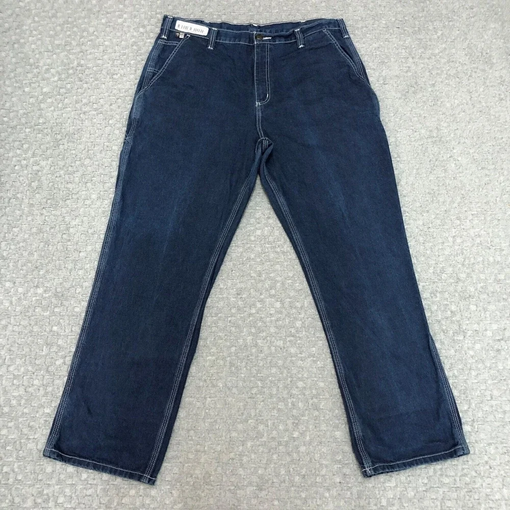 Carhartt FR Jeans Mens 38x32 Blue Flame Resistant Denim Carpenter Workwear Norm